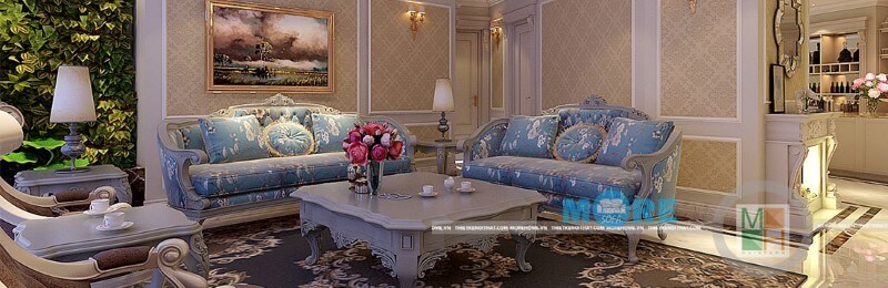 Sofa Tân cổ điển bọc nỉ với nhiều kiểu dáng, màu sắc làm hài lòng mọi khách hàng sofa tân cổ điển