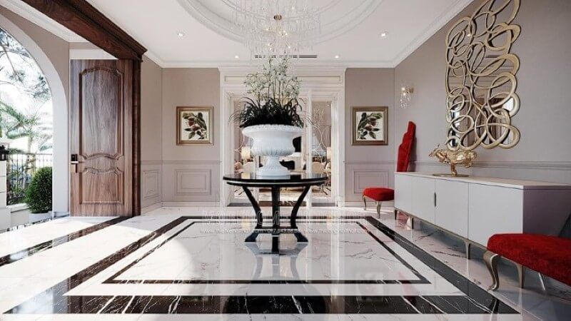 Cửa 4 cánh gỗ tự nhiên đẹp, sang trọng biệt thự, nhà phố.