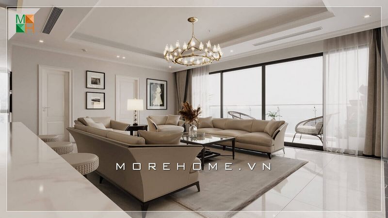 Mẫu sofa cao cấp làm bật tone không gian phòng khách một cách triệt để.