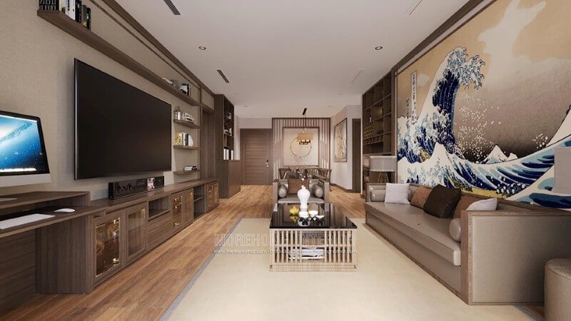 Nội thất phòng khách chung cư hiện đại, sang trọng