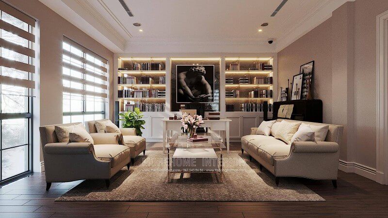 Morehome gợi ý mẫu thiết kế nội thất phòng làm việc tại nhà cho biệt thự