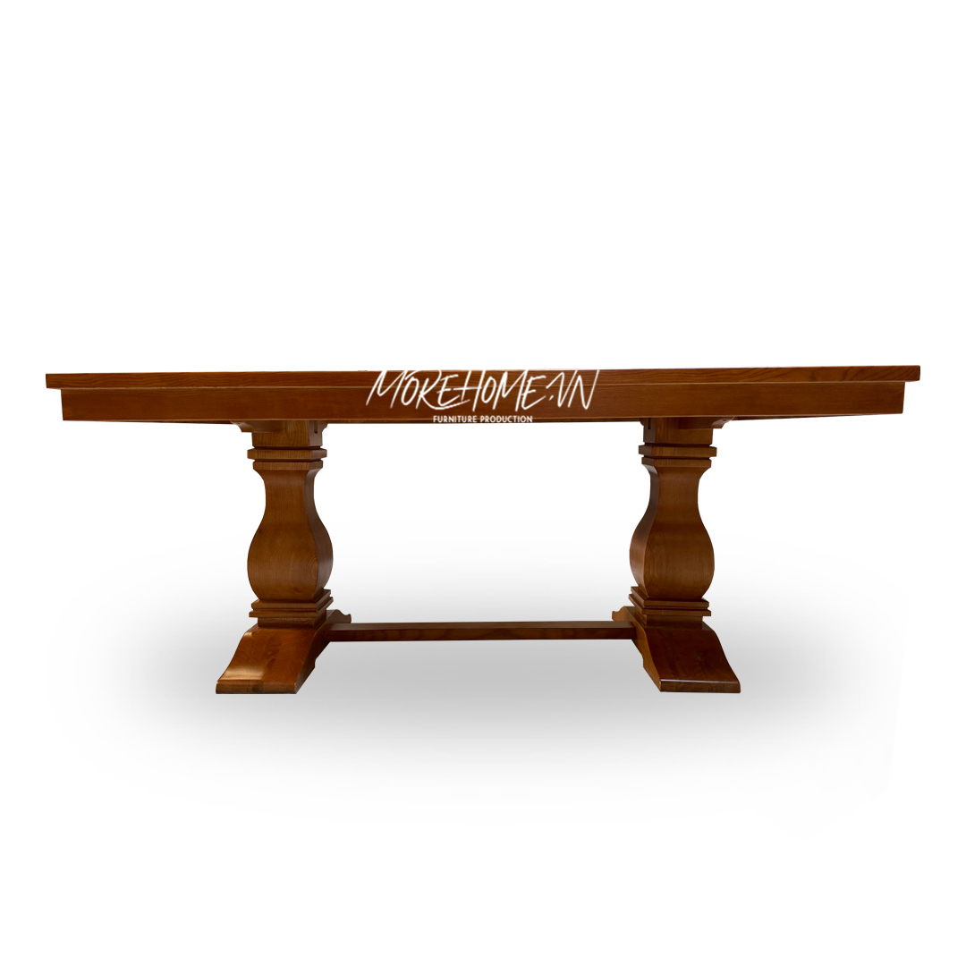 Mẫu bàn ăn gỗ tự nhiên đẹp, độc đáo, chất lượng bằng chất liệu gỗ tự nhiên tần bì cao cấp nhập khẩu.