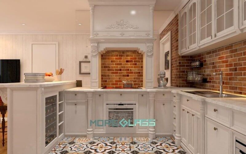 Kính ốp bếp 3D là sự lựa chon hoàn hảo cho gia chủ thích sự mới lạ.