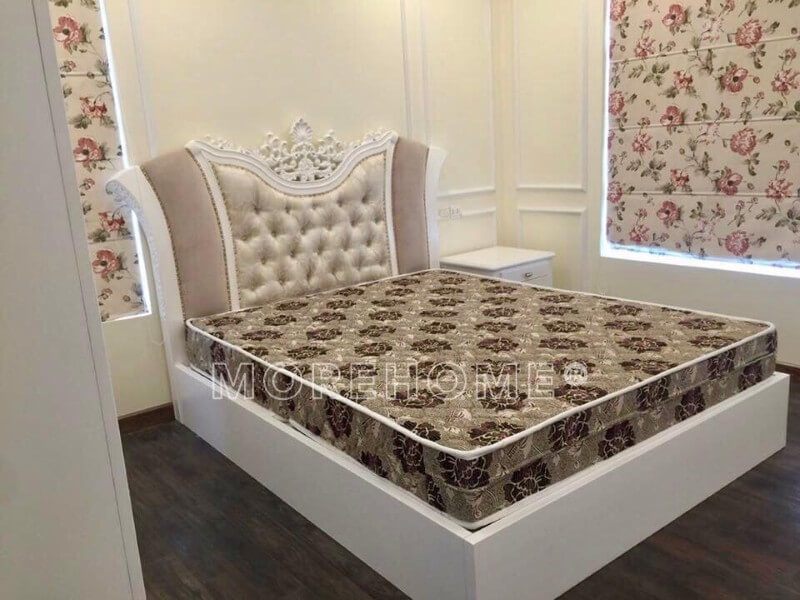 Hình ảnh công trình thi công hoàn thiện giường ngủ tân cổ điển đẹp sang trọng cho biệt thự FLC tại Thanh Hóa