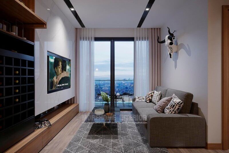 Nội thất phòng khách đơn giản bố trí khoa học hợp lý