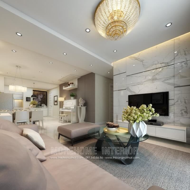 Bàn trà MH-HD030 phong cách hiện đại trang trí phòng khách chung cư độc đáo