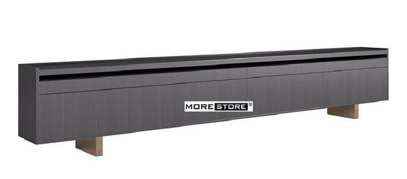 Mang đến cho không gian phòng khách lí tưởng với mẫu kệ ti vi gỗ hiện đại màu nâu đen cá tính được bán tại siêu thị nội thất MoreHome