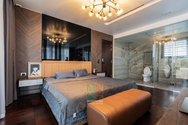 Thi công nội thất phòng ngủ hiện đại cho biệt thự Hà Tĩnh là một công trình sản phẩm.